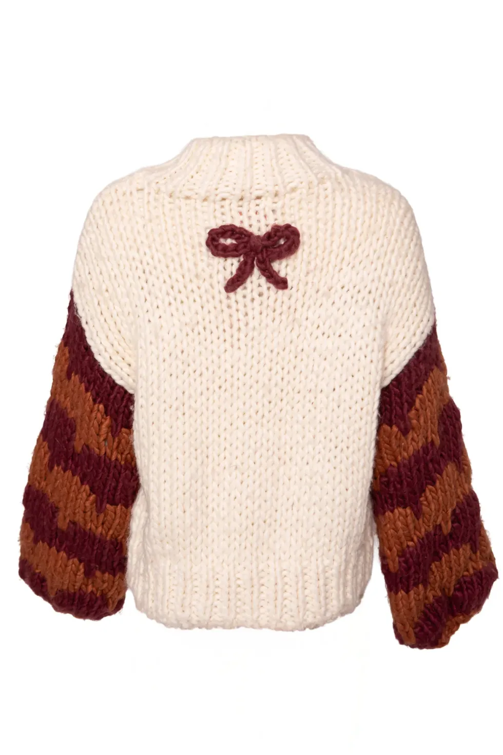 Aimee Sweater in Orange & Cream