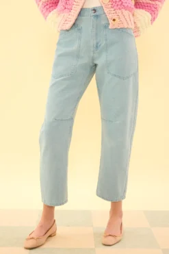 Amanda Pants in Light Wash Denim