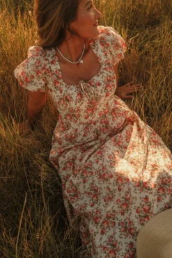 Amira Dress in Ivory Heritage Rose
