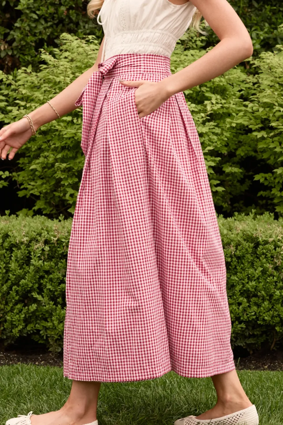 Angela Skirt in Red Gingham