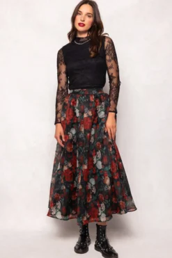 Ashlyn Top in Black Lace