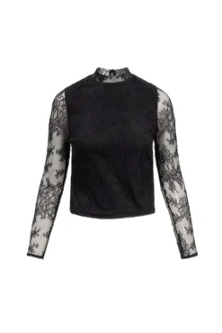 Ashlyn Top in Black Lace