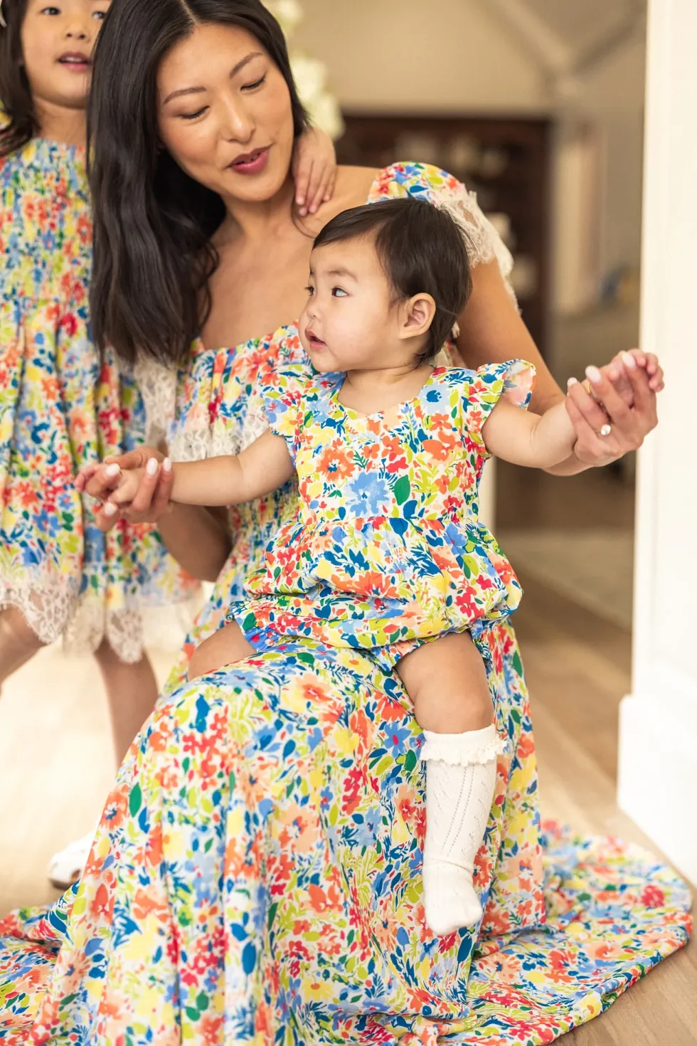 Baby Ada Romper in Vibrant Yarrow Print