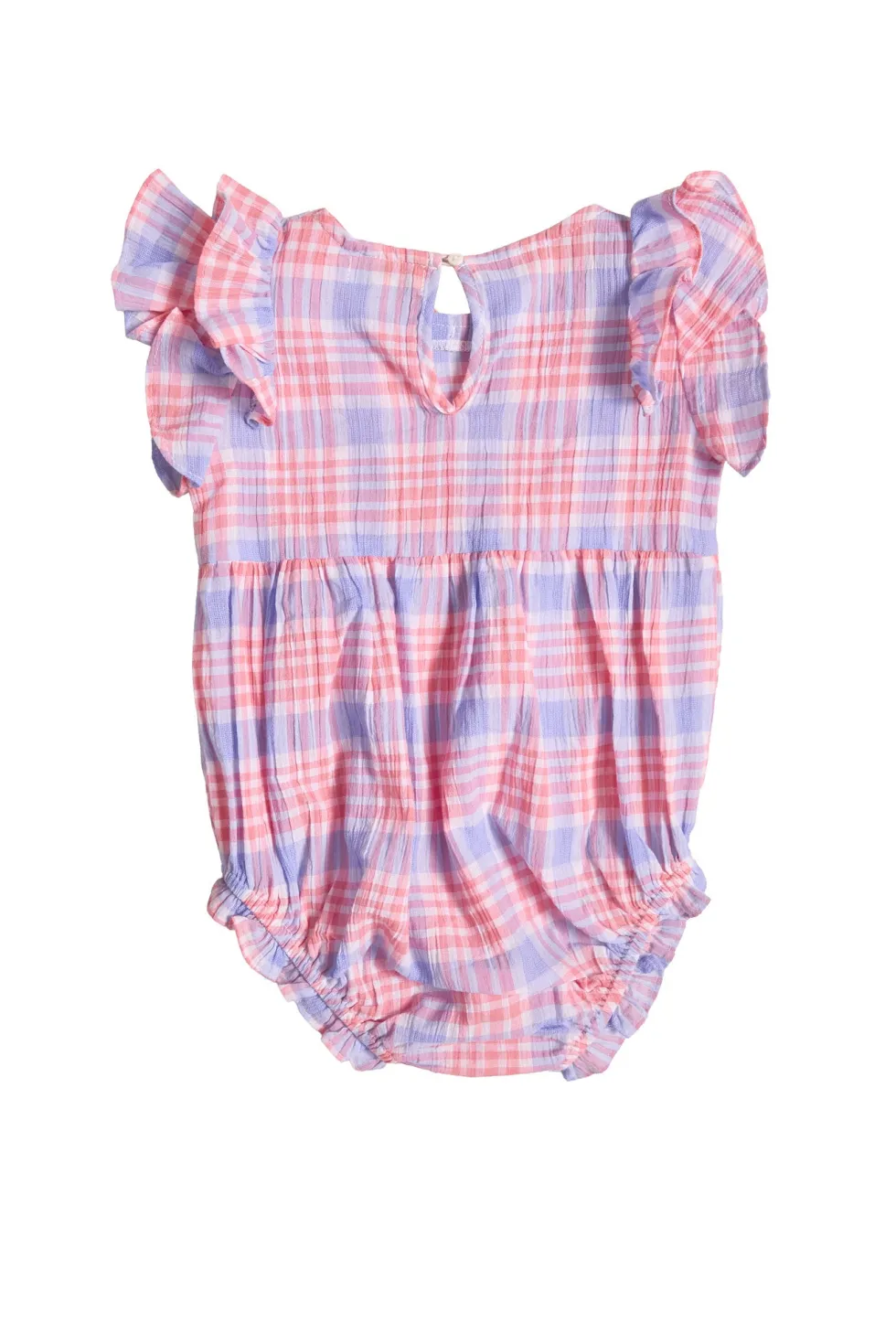 Baby Ana Romper in Blossom Plaid