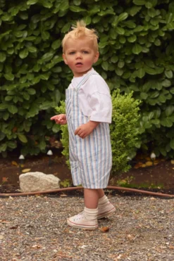 Baby Boys Alex Overalls in Heritage Stripe