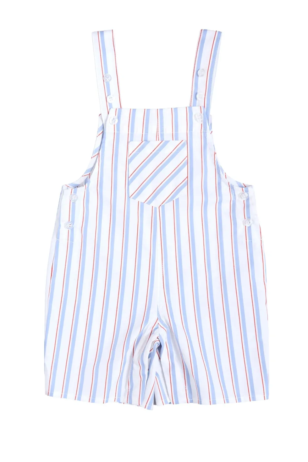Baby Boys Alex Overalls in Heritage Stripe