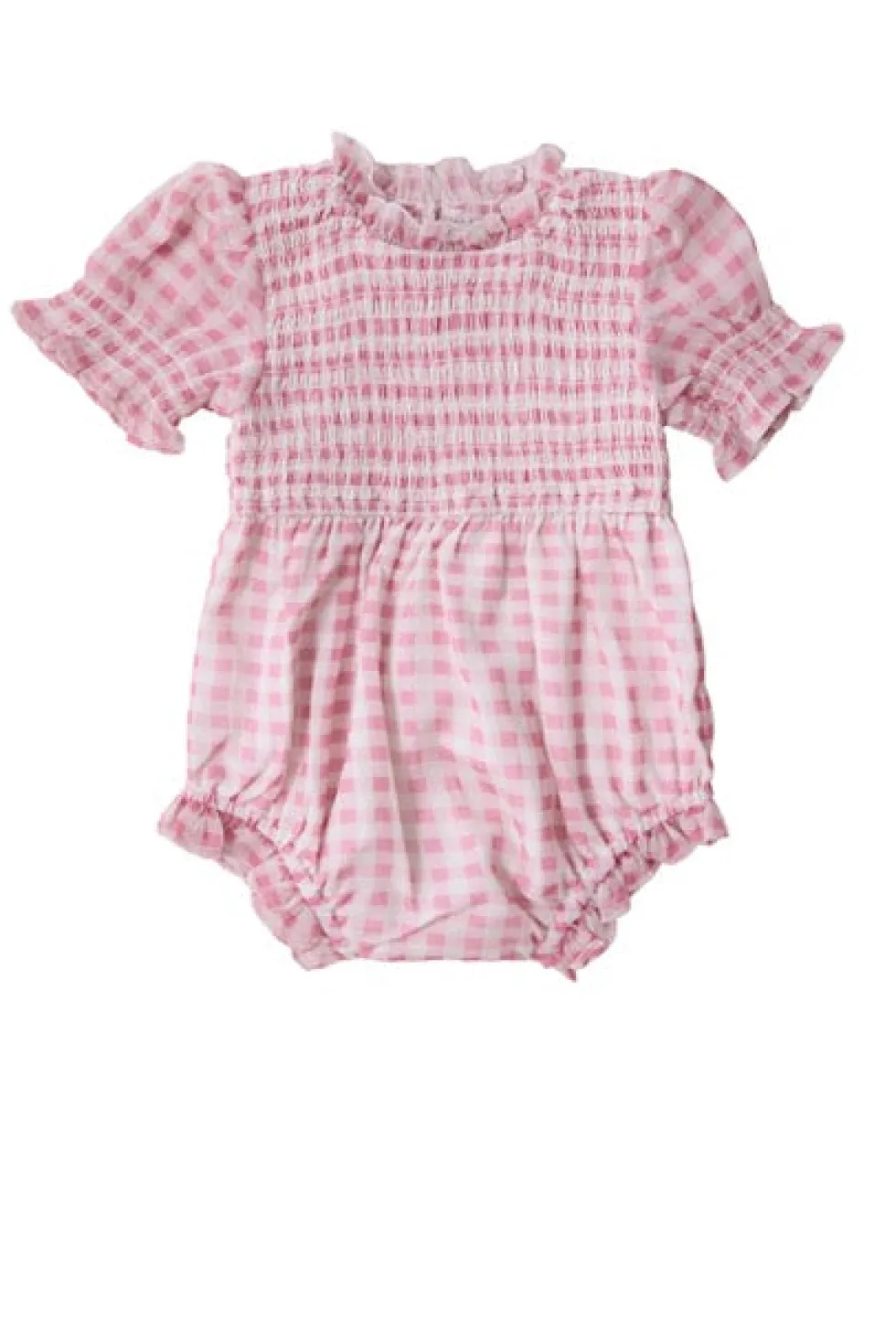 Baby Cordelia Romper in Desert Rose Gingham