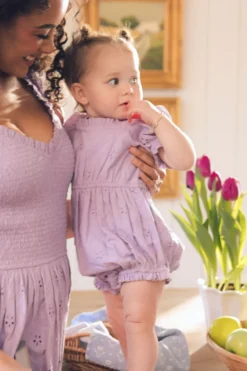 Baby Emmi Romper in Lilac