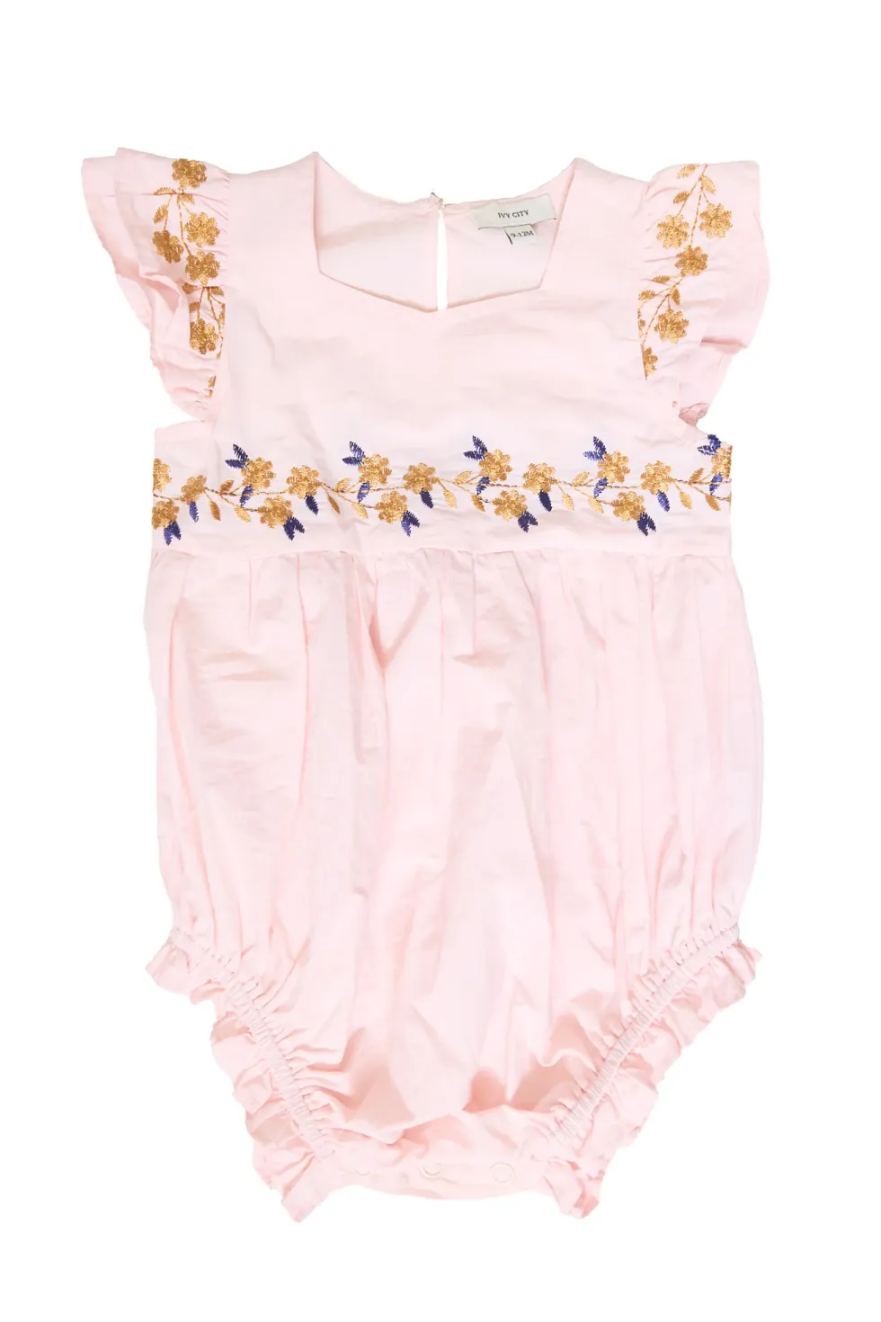 Baby Hattie Romper in Embroidered Spring Floral