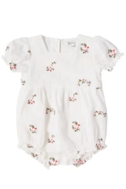 Baby Jessie Romper in Ditsy Embroidery