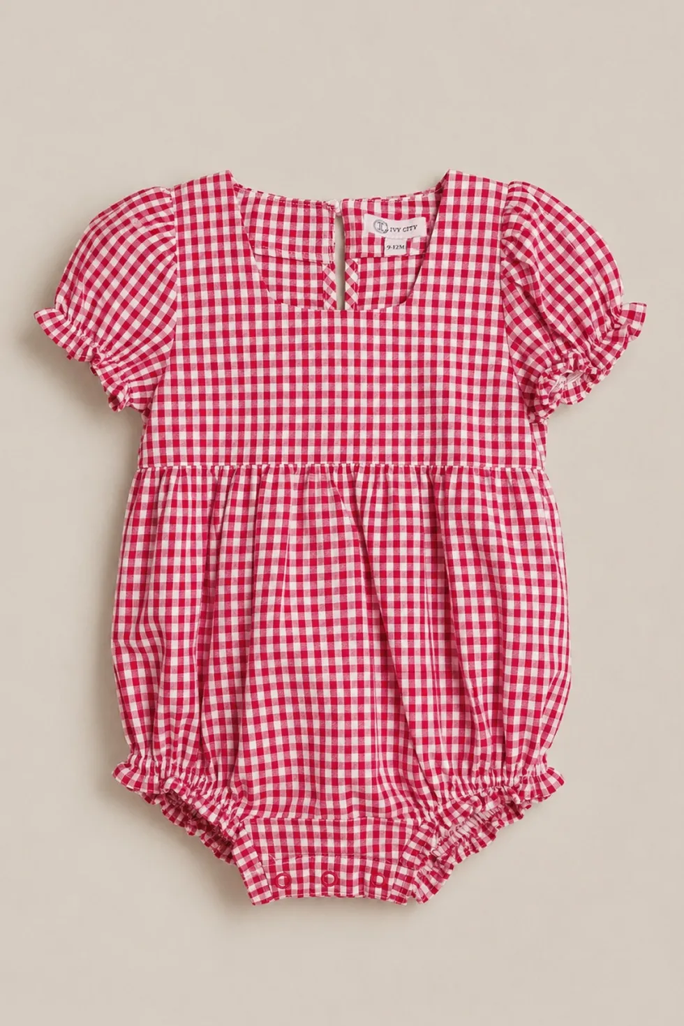 Baby Jessie Romper in Red Gingham