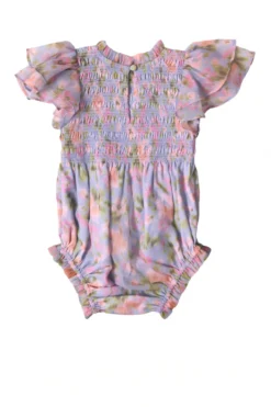 Baby Lottie Romper in Vibrant English Garden