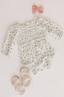 Baby Madeline Romper in Blue