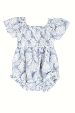 Baby Ophelia Romper in Mosaic Embroidery