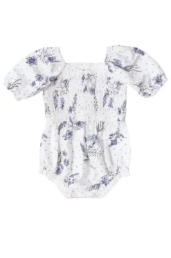 Baby Roselyn Romper in Blue Enchanted Floral