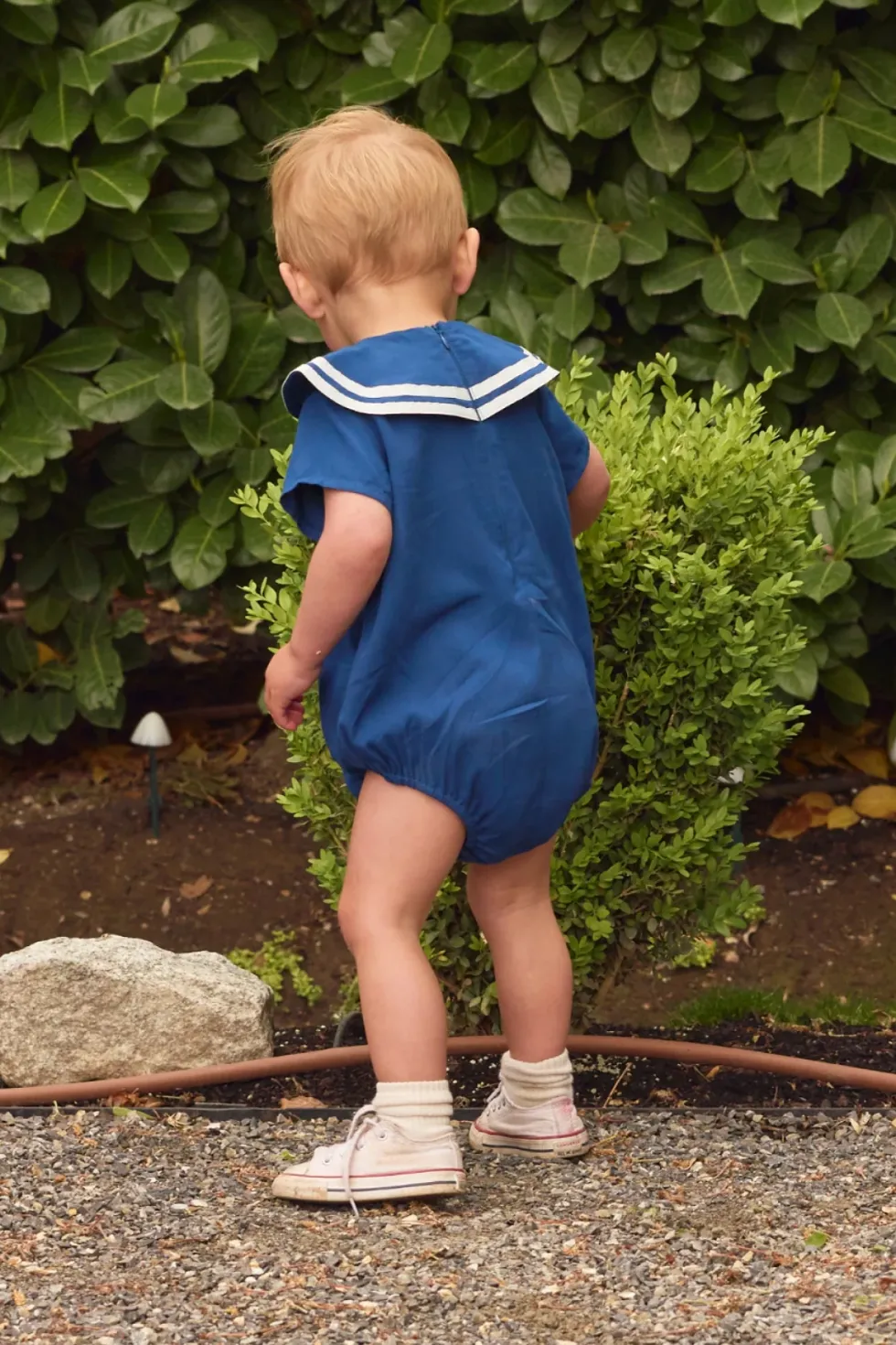 Baby Sailor Romper in Navy