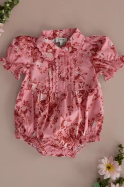 Baby Sophia Romper in Desert Heritage Rose