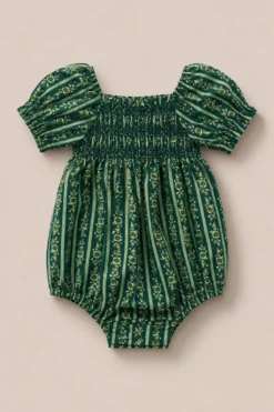Baby Sunday Best Romper in Pine Felicity Floral