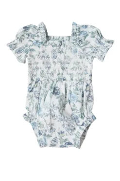 Baby Valencia Romper in Ivory Climbing Vine Bloom