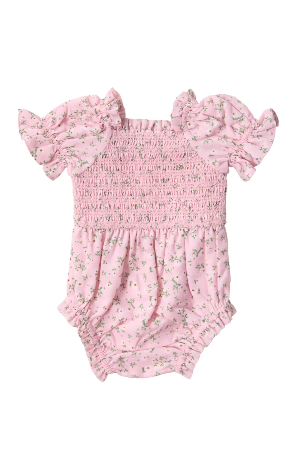 Baby Valencia Romper in Pink Ditsy Floral