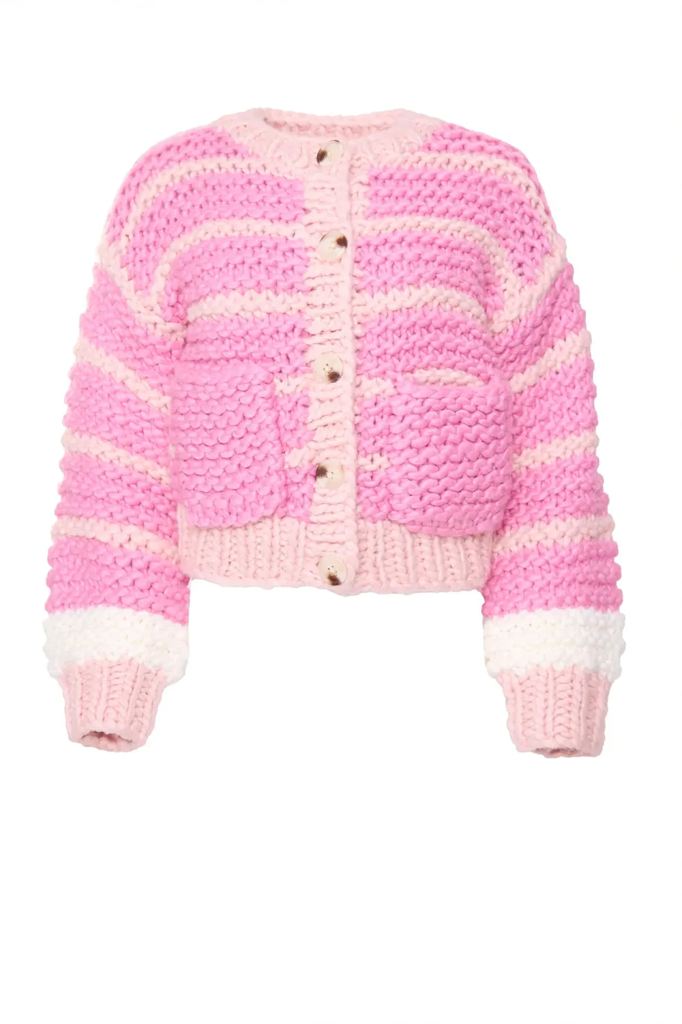 Bailey Cardigan in Pink Stripes