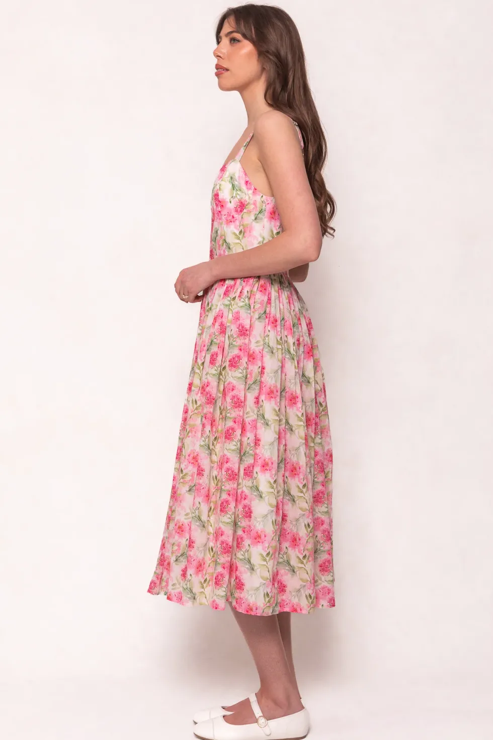 Ballerina Tank Dress in Pink Floral