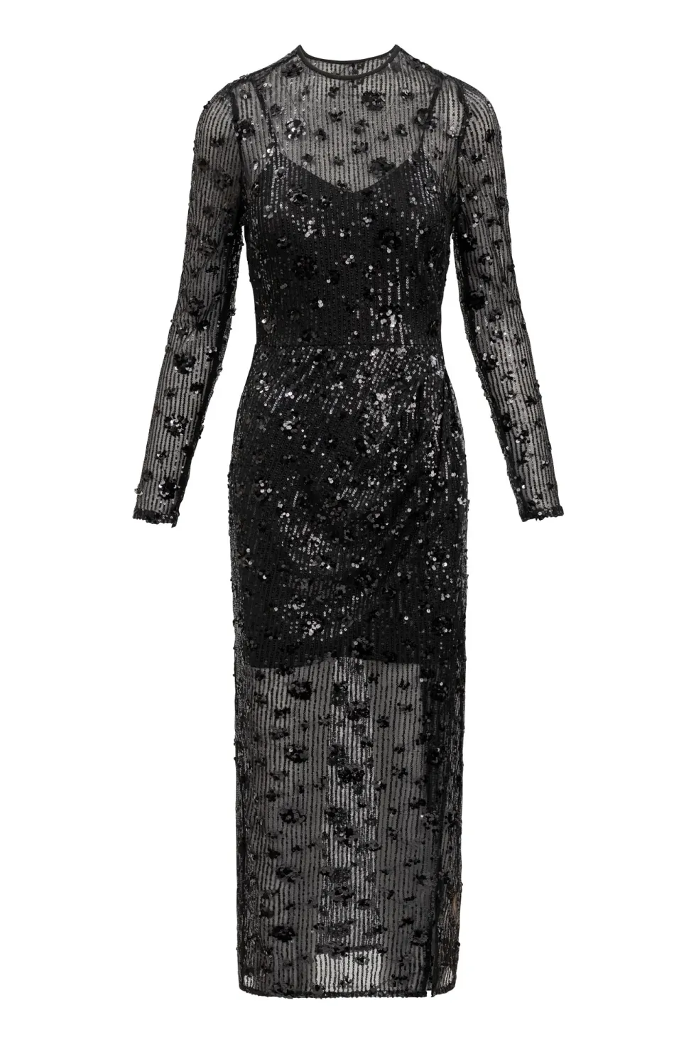 Belinda Dress in Black Sequin