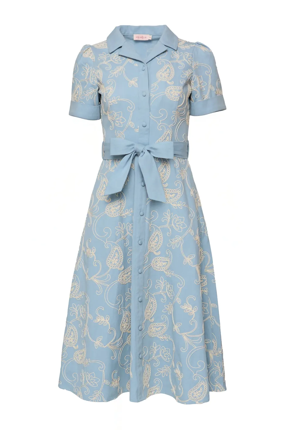 Bennett Dress in Cream Embroidery