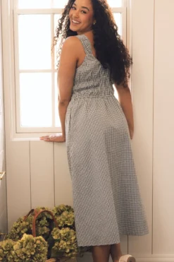 Bowen Dress in Black Diamonte Gingham