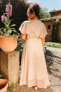Callie Dress in Champagne Chiffon