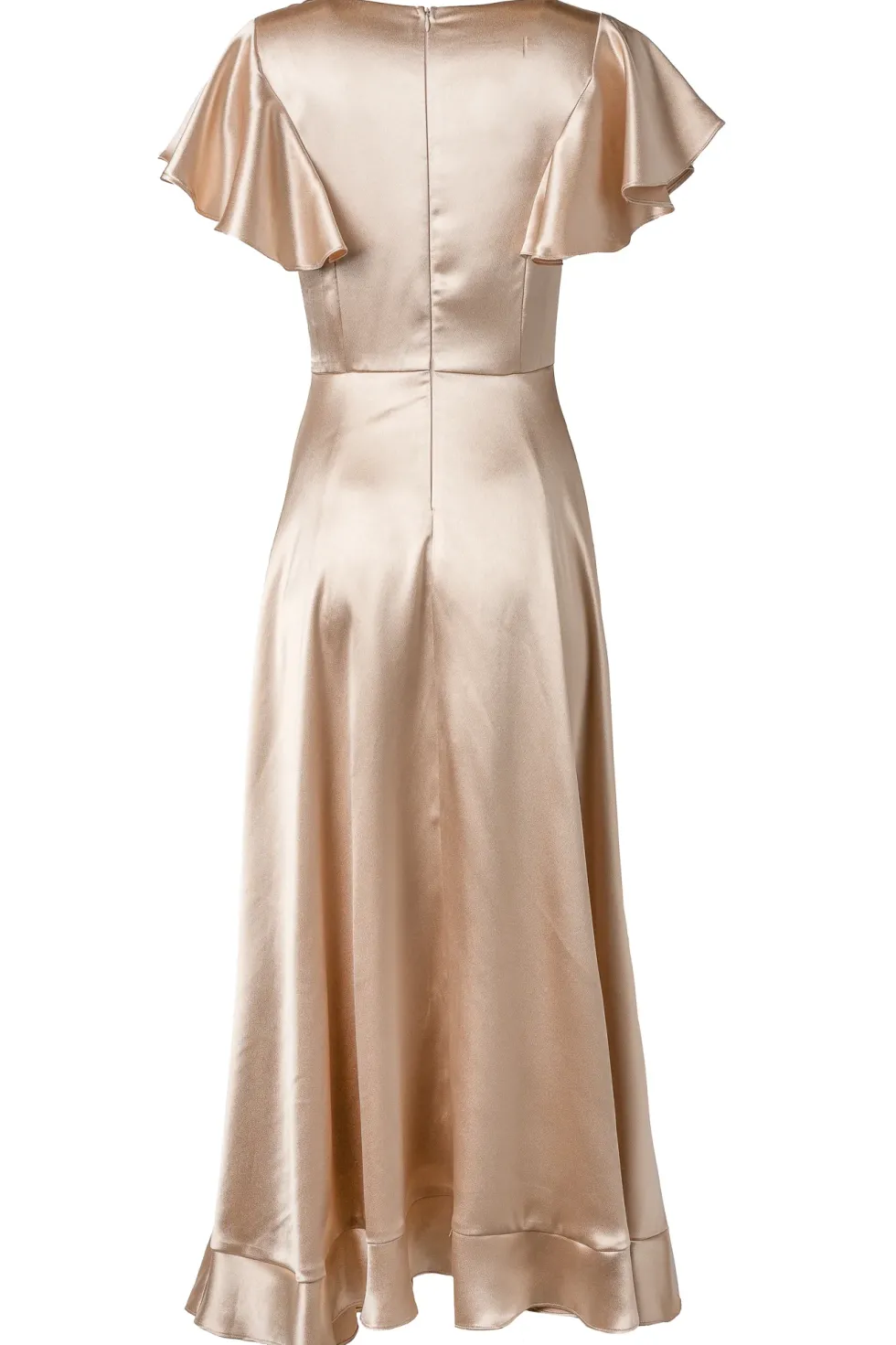 Callie Dress in Champagne Satin