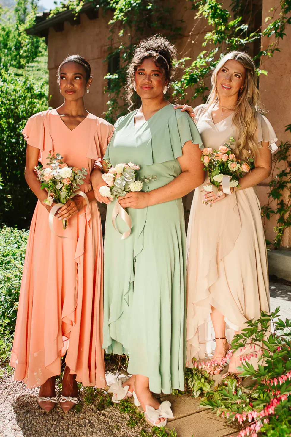 Callie Dress in Sage Chiffon