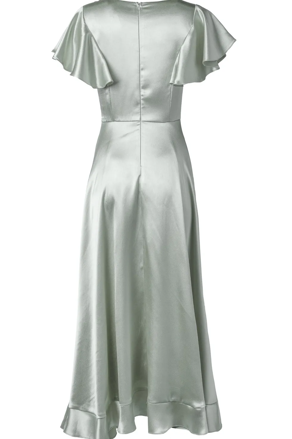 Callie Dress in Sage Satin