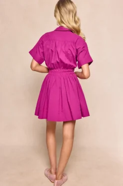 Campbell Dress in Dark Pink