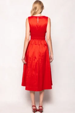 Carly Dress in Red Taffeta