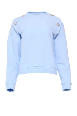 Casey Crewneck Sweatshirt in Light Blue