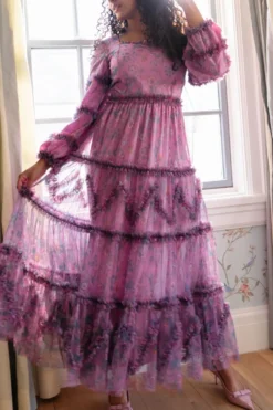Catherine Dress in Climbing Vine Bloom
