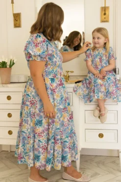 Cordelia Dress in Pretty Plumeria