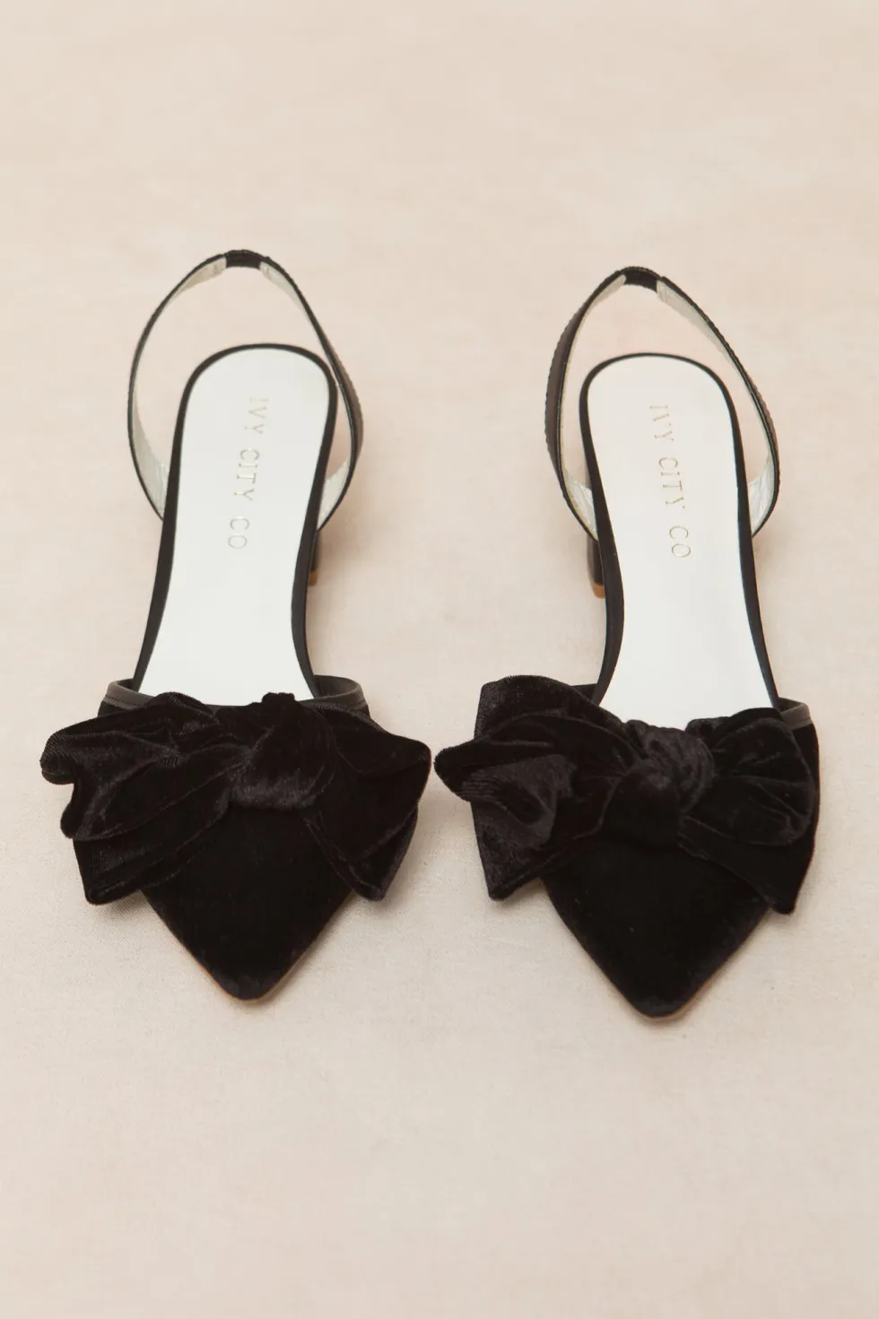 Eloise Bow Heel in Black