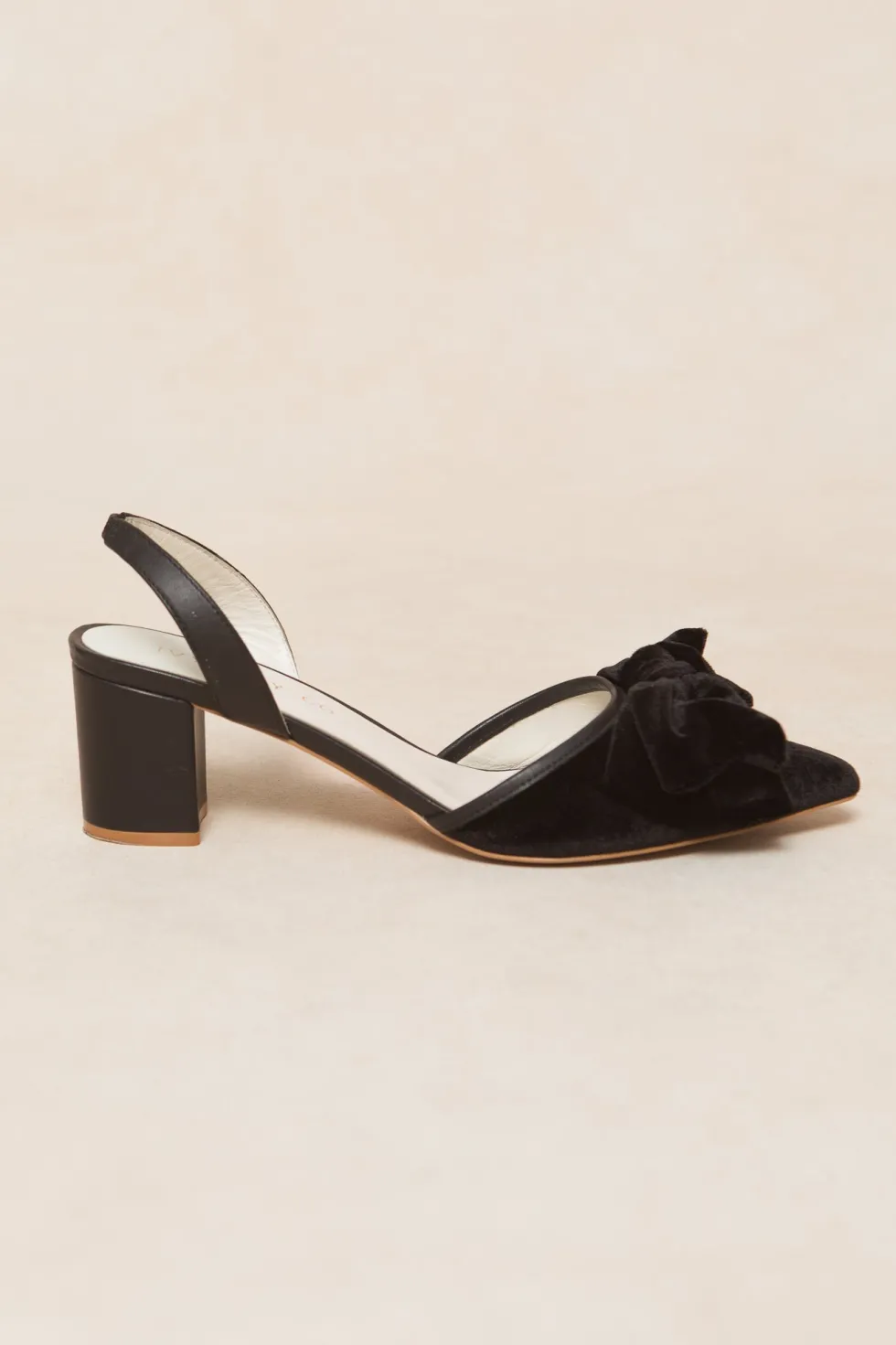 Eloise Bow Heel in Black