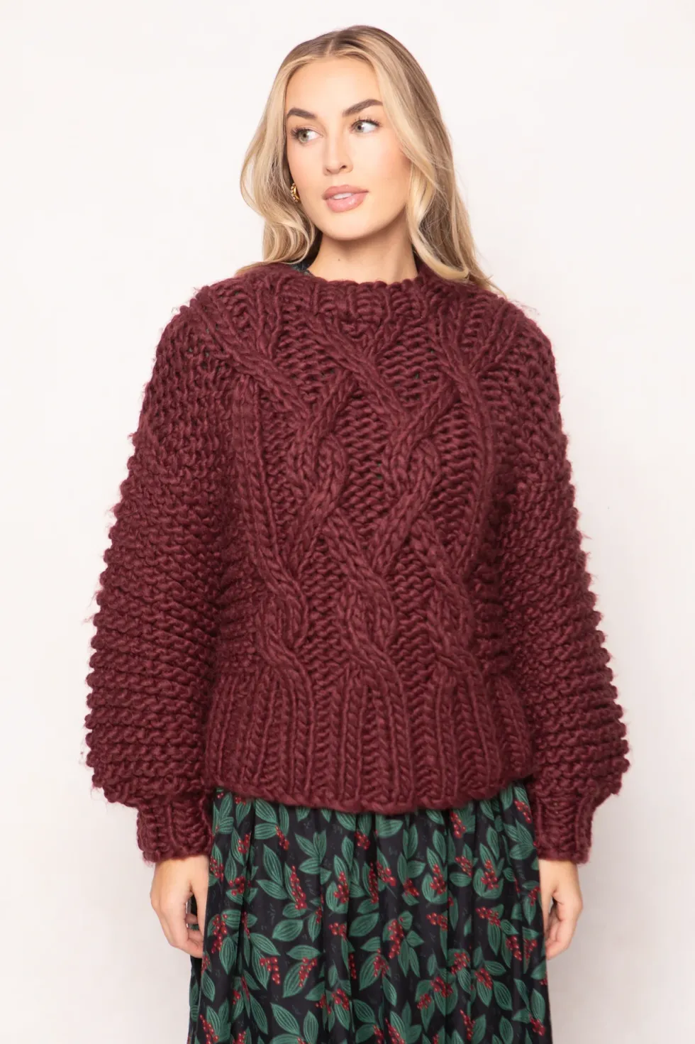 Erica Sweater in Raisin