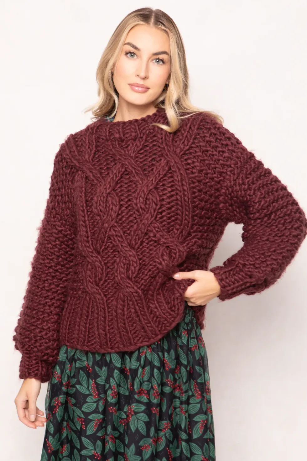 Erica Sweater in Raisin