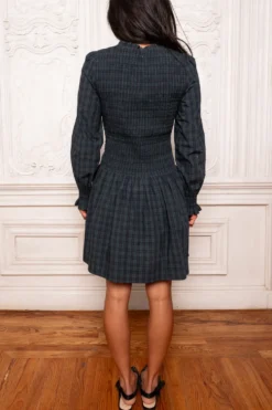 Finley Dress in Twilight Pine Plaid