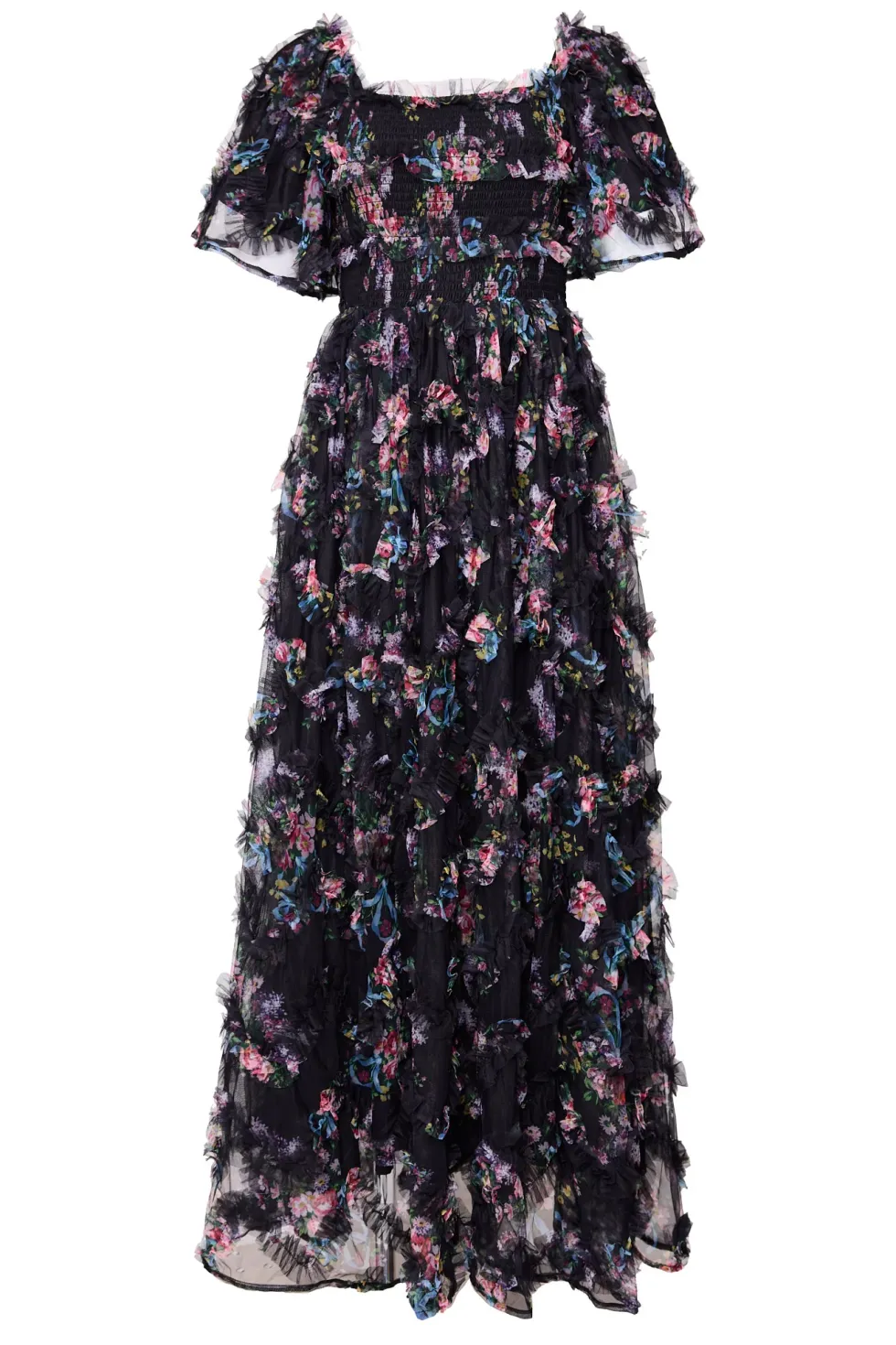 Florentina Dress in Obsidian Garden