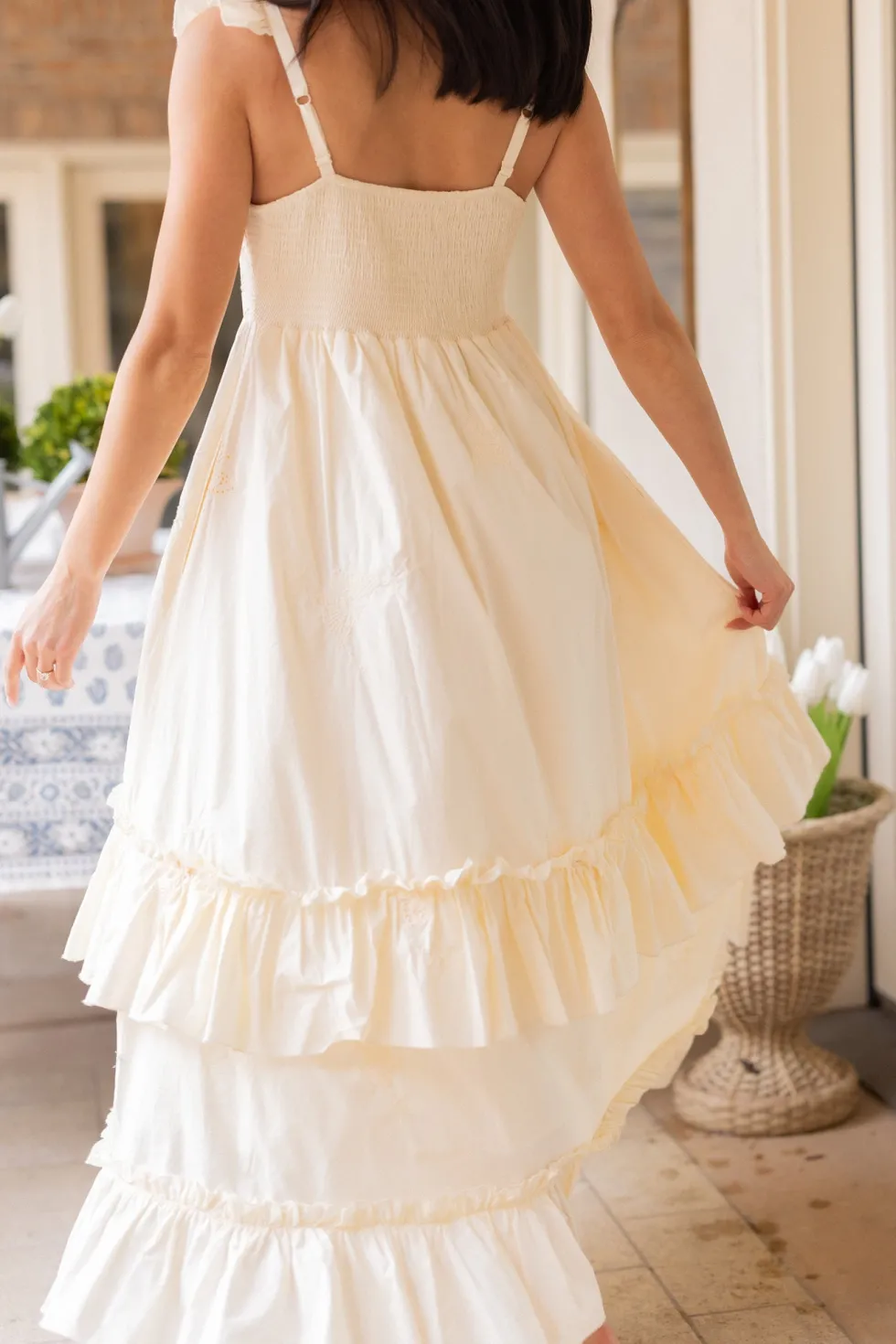 Gaia Butterfly Dress in Ivory