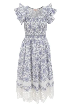 Hattie Dress in Blue Floral