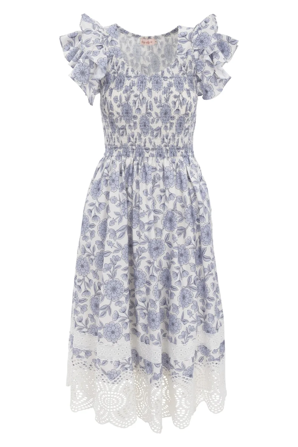 Hattie Dress in Blue Floral