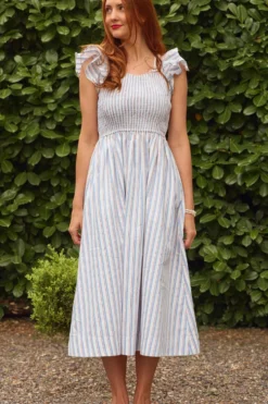 Hattie Dress in Heritage Stripe