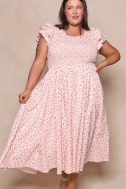 Hattie Dress in Madeline Pink