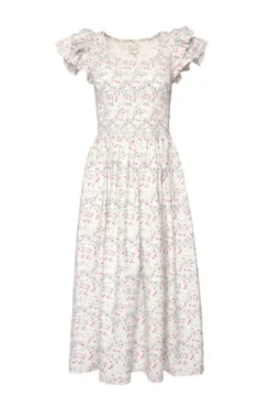 Hattie Dress in Pansy Trellis